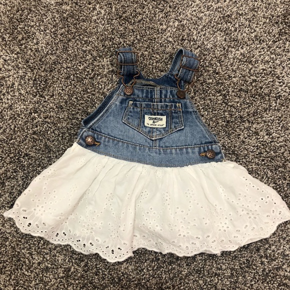 little girl denim overall dress